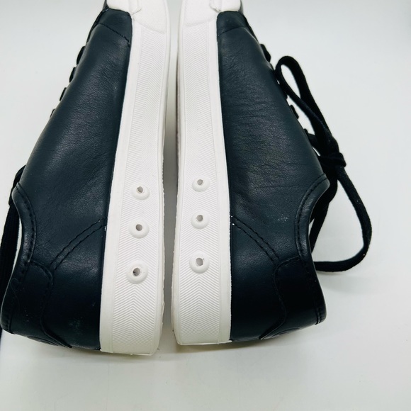 NWT rag and bone leather sneakers standard issue lace up black size 5 - Picture 6 of 14